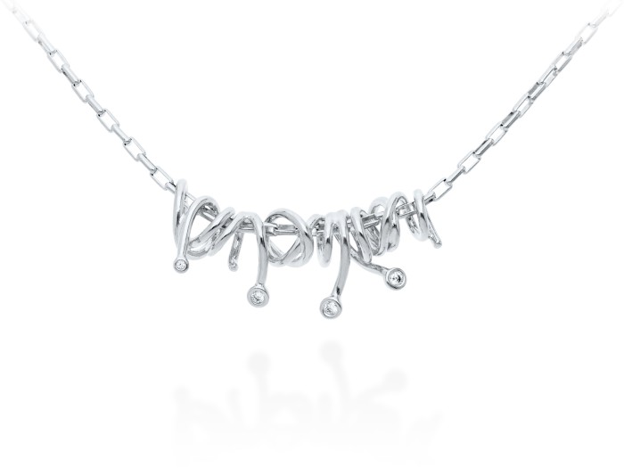 Gargantilla de plata con circonitas