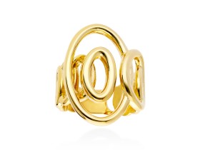 Ring Aix  in golden silver