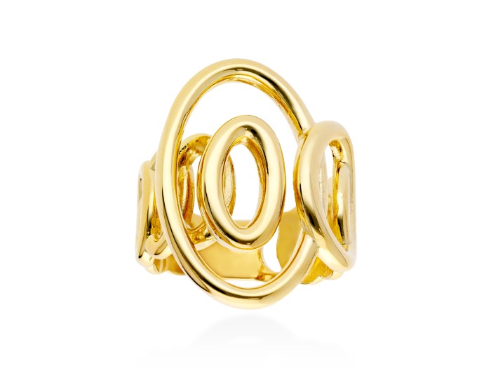 Ring Aix  in golden silver