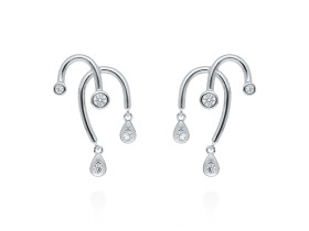 Ohrringe Mistral piedras  in silber vergoldet