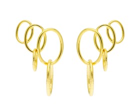 Pendientes de plata multiaros