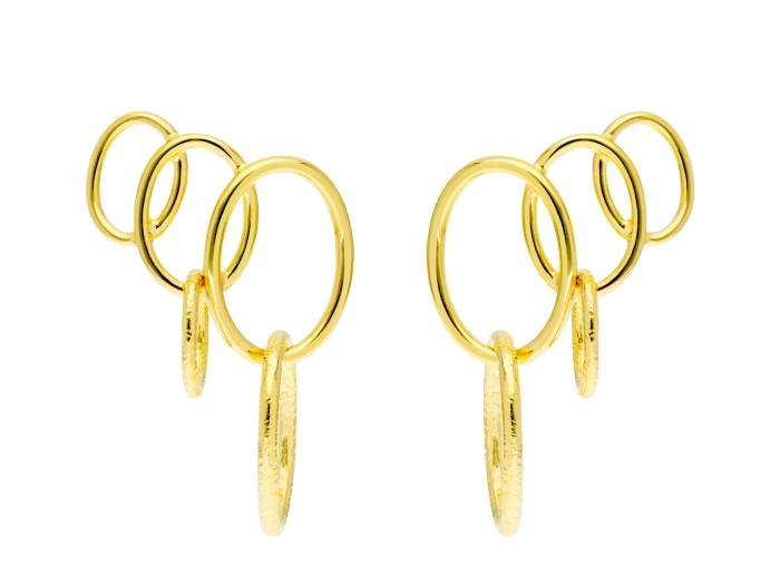 Earrings Aix  in golden silver