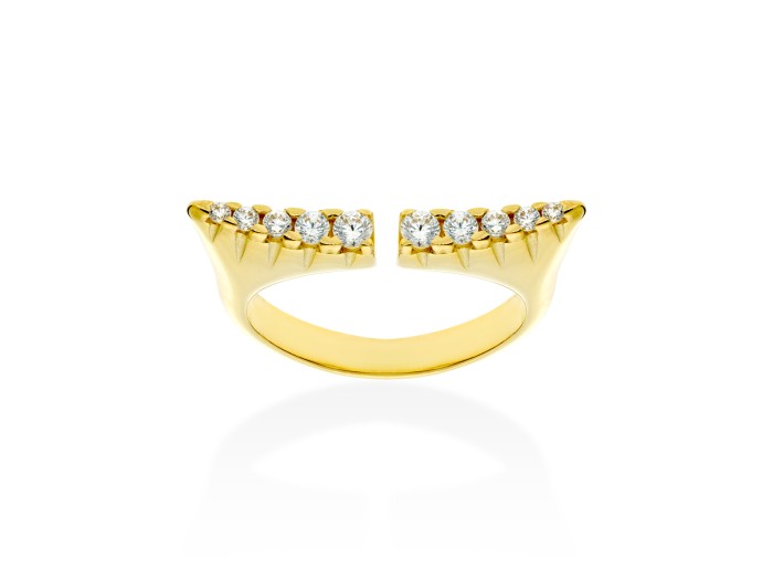 Anillo de plata tu y yo con circonitas