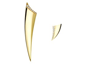 Pendientes de plata asimétrico trepador
