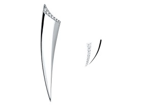 Pendientes de plata asimétrico trepador