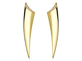 Earrings Palm  in golden silver