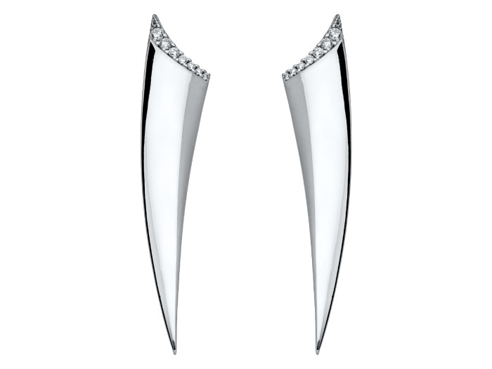 Pendientes de plata largo trepador