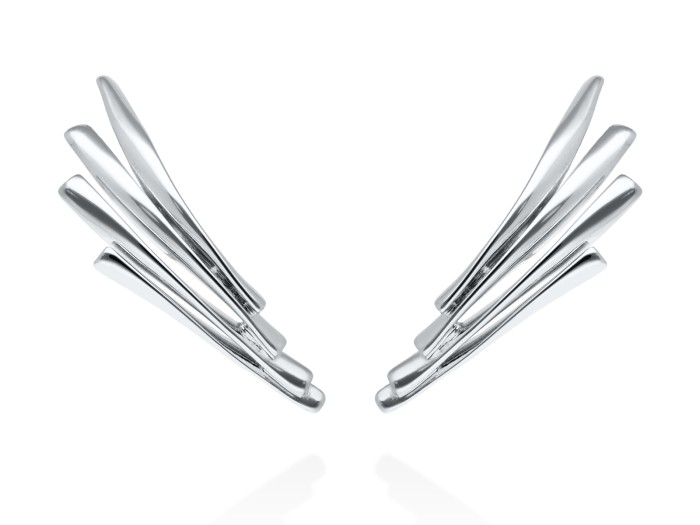 Pendientes de plata trepador