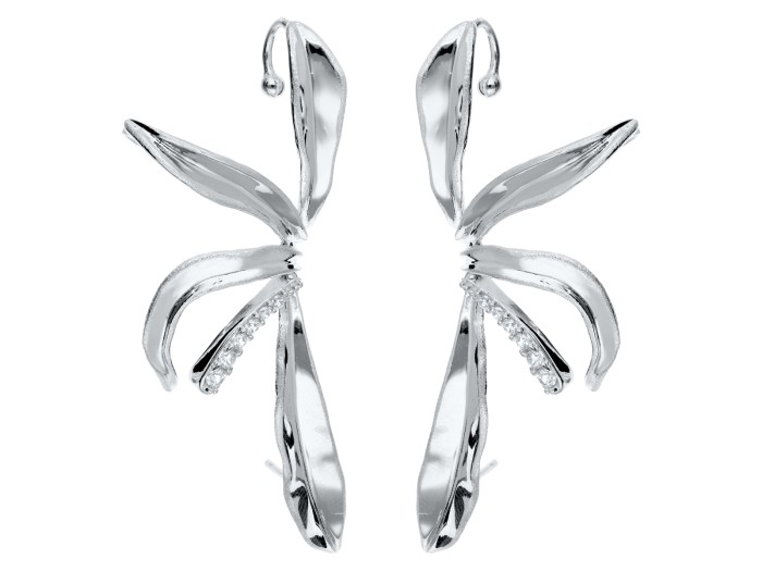 Pendientes de plata Maxi con circonitas blancas