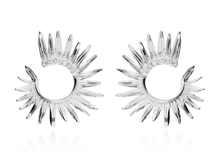 Earrings Brut  in golden silver