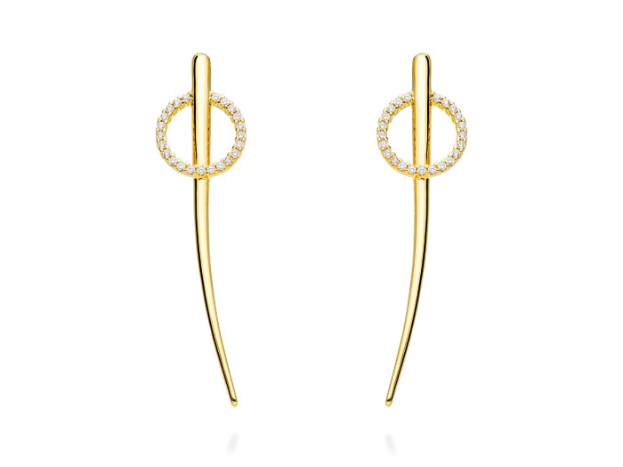 Pendientes de plata largo de pincho