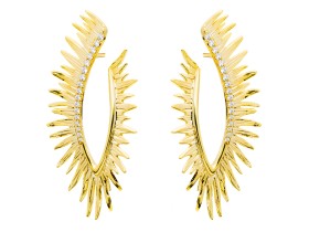 Earrings  Brut maxi    in golden silver