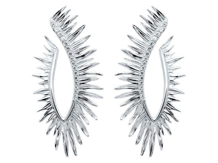 Earrings  Brut maxi    in golden silver