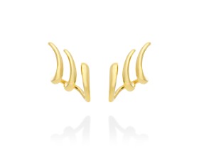 Pendientes de plata trepador triple aro