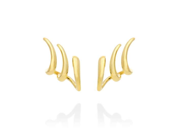 Pendientes de plata trepador triple aro