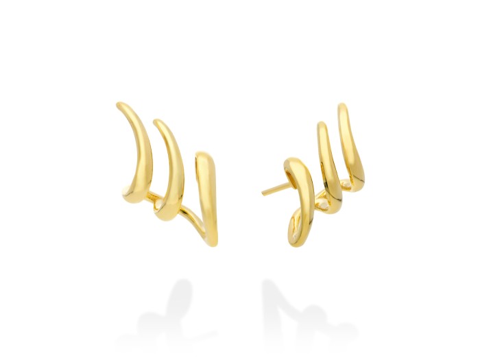 Pendientes de plata trepador triple aro