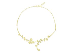 Necklace Guipur  in golden silver