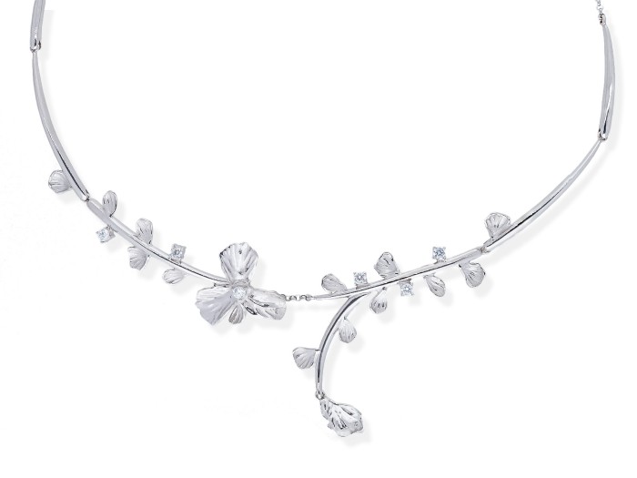 Halskette Guipur  in silber vergoldet