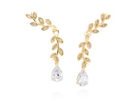Pendientes de plata trepador hiedra
