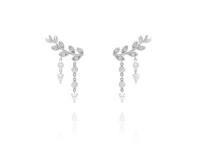 Pendientes de plata trepador hiedra