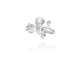 Ohrclip Guipur mini  in silber