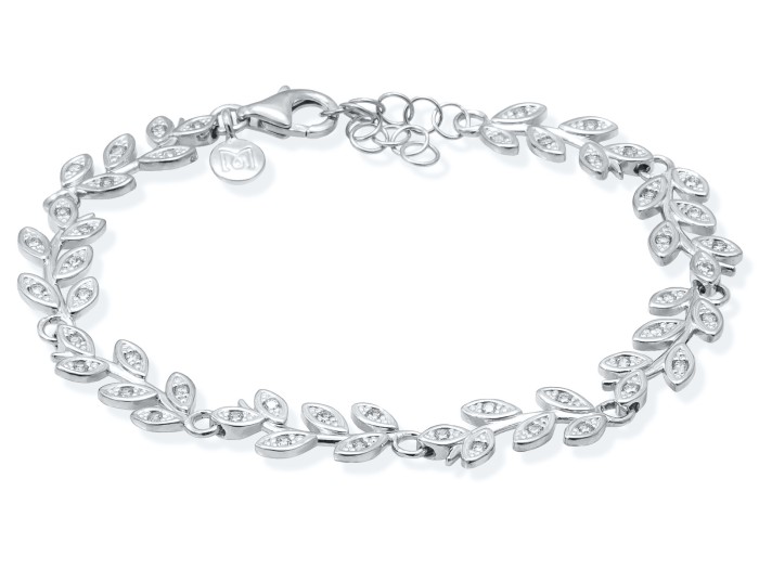 Pulsera de plata hiedra