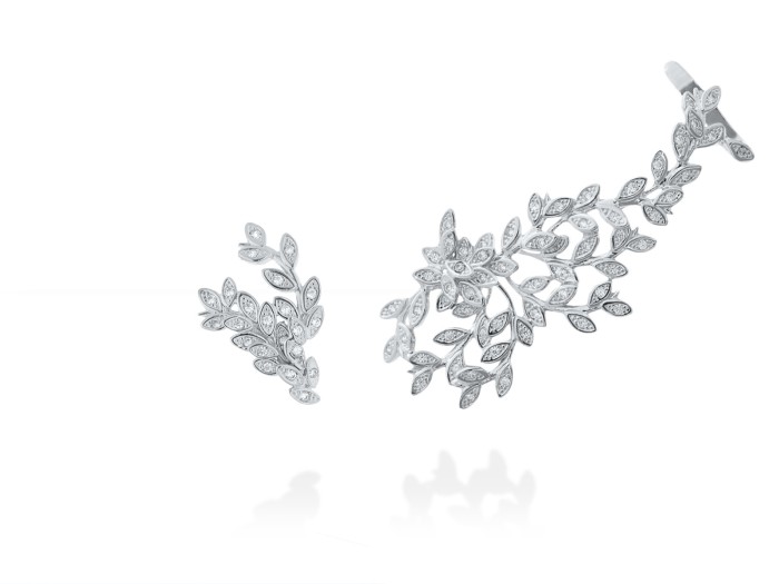 Earrings Chantilly XL  in silver