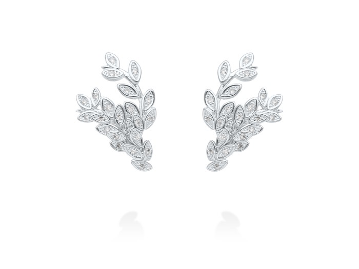 Pendientes de plata trepador hiedra