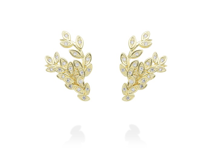 Pendientes de plata trepador hiedra