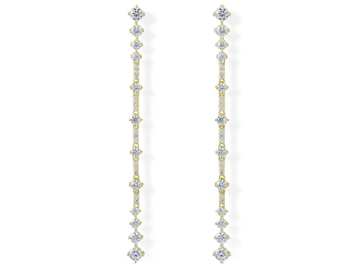 Earrings CLAUDIA White in silver