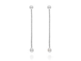 Earrings Rivere Perla  in silver