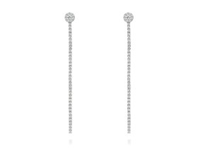 Earrings RIVIERE  in  silver