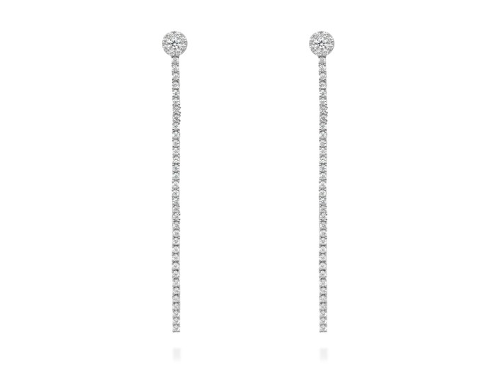 Earrings RIVIERE  in  silver