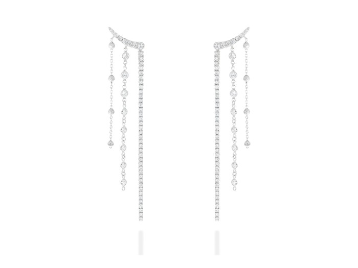 Climber Earring RIVIERE  in silver