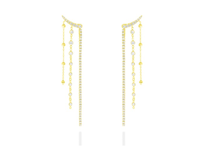 Climber Earring RIVIERE  in silver