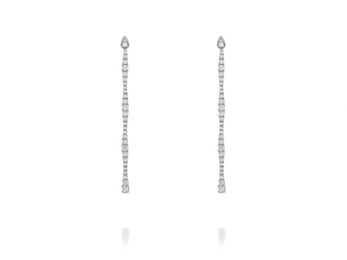Pendientes de plata riviere lágrima