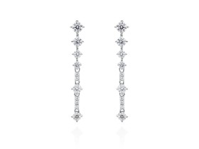 Earrings CLAUDIA White in silver