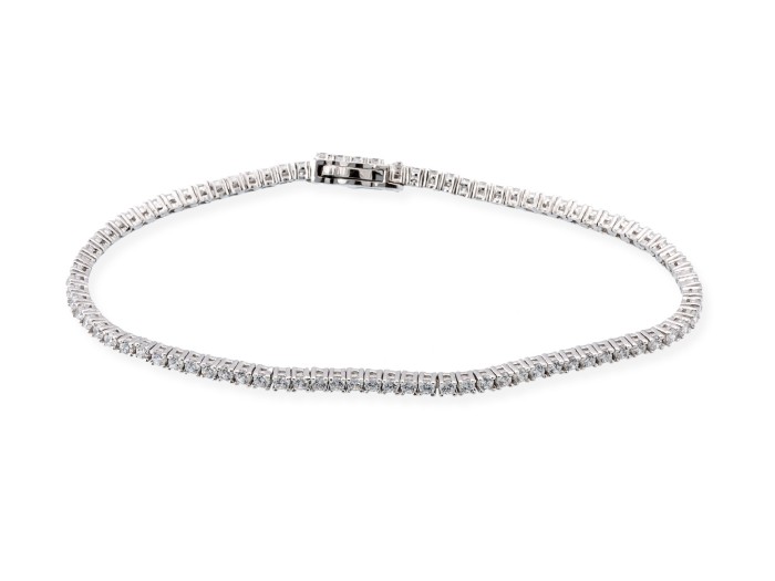 Pulsera de plata riviere fina