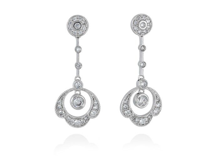 Pendientes de plata victorianos