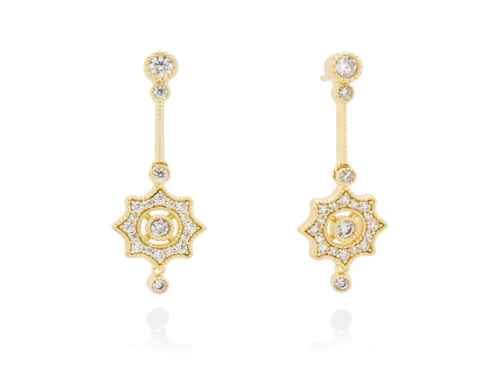 Pendientes de plata victoriano largo