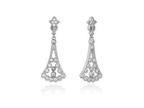 Earrings ISABELINOS White in silver