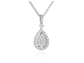 Gargantilla de novia LAGRIMA en plata
