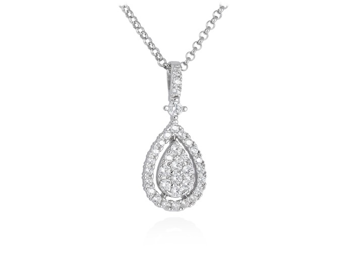 Gargantilla de novia LAGRIMA en plata