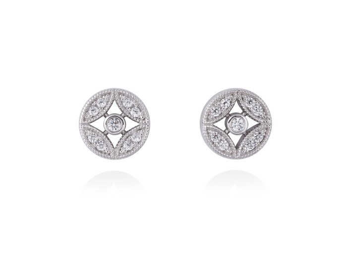 Pendientes de plata vintage art decó