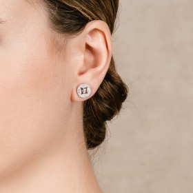 Pendientes de plata vintage art decó
