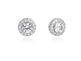 Pendientes de plata orla