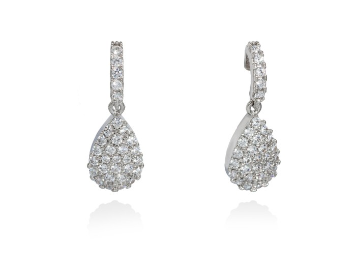 Pendientes de plata lágrima