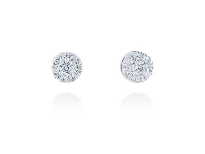 Earrings SARA White in silver