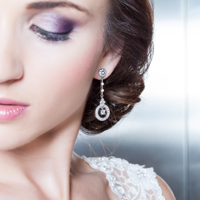 Ohrringe DANIELA Weiß in silber