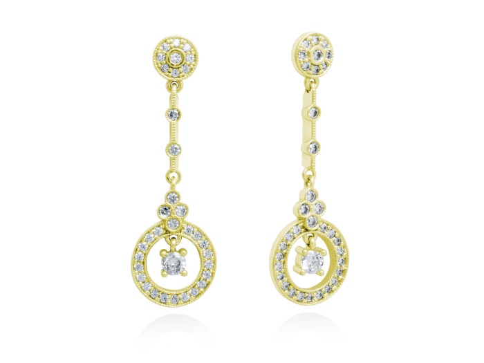 Pendientes de plata vintage largo